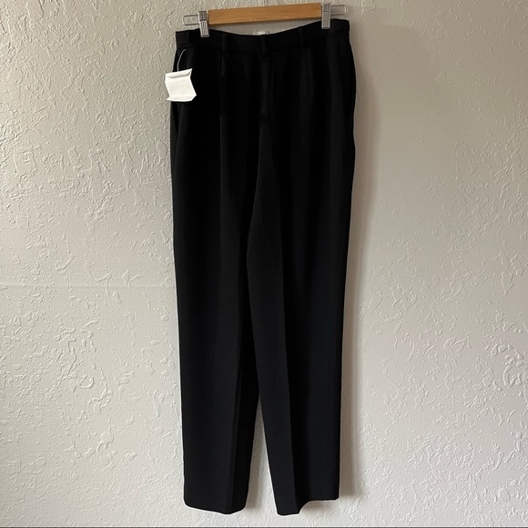 NWT Norm Thompson High Waist Trousers Black 8 - Picture 7 of 9